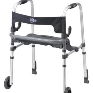 Clever-Lite Walker w/Seat & Push-Down Brakes