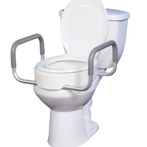 Elevated Toilet Seat w/RemArms For Regular Toilet Seat T/F KD