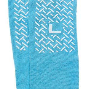 Slipper Socks; Large Sky Blue Pair  Men's 7-9   Wms 8-10