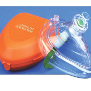 CPR Pocket Mask W/Hard Case & One-Way Valve & O2 Inlet