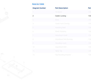 Caster Only for 2612 Overbed Table