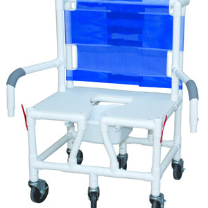 Shower/Commode Chair Baria PVC w/ Seat & Dual Drop-Arms