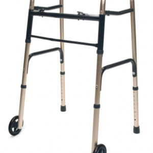 Walker  Adult w/5  Wheels Folding  Gold  Case of 2
