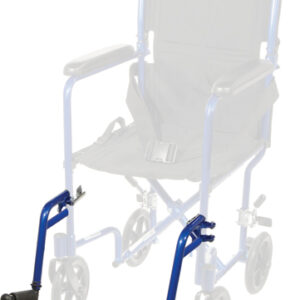 Swing-Away Detachable Footrest f/Alum Transport Chair-Blue pr