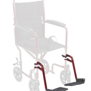 Swing-Away Detachable Footrest f/Alum Transport Chair-Red pr