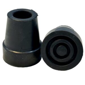 Cane Tips  Pair  Black  fits tubing diameter of 3/4