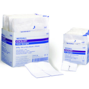 Excilon Drain Sponge 4  X 4  6ply Tray/25 pks of 2