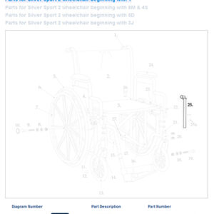 Desk Arm Assembly for Drive Silver Sport  Left  1ea